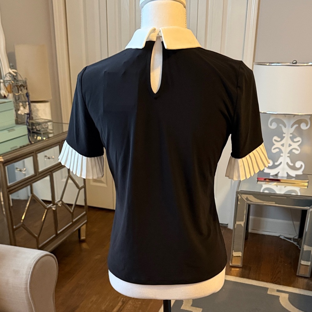 Anne Klein Black & White Women's Top NWT XS ❤️ LOVE! - Picture 3 of 7